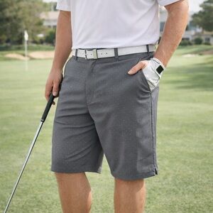 Under Armour HeatGear Golf Shorts Gray Micro Dot Stretch Performance Size 40